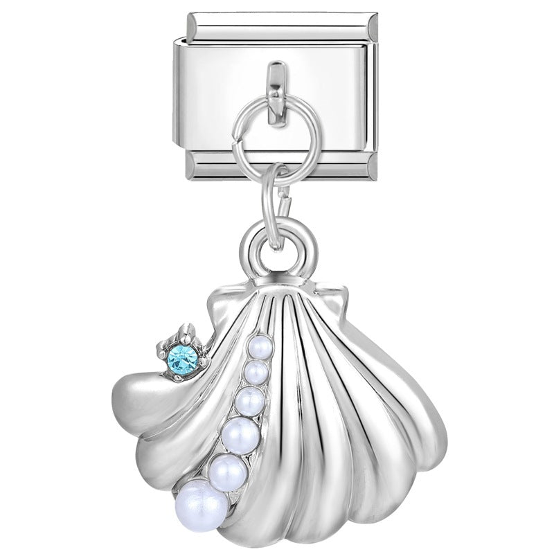 Pearl blue diamond shell
