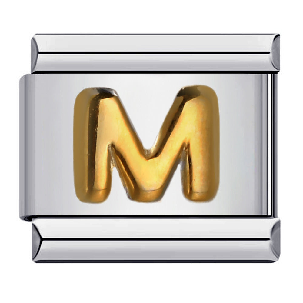 Letter A-Z in Gold, on Silver