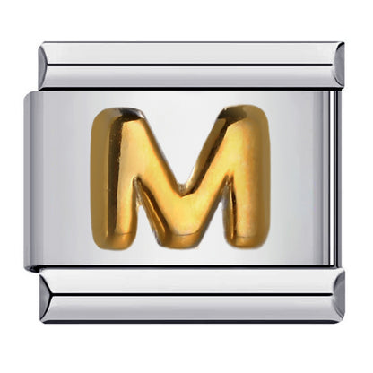 Letter A-Z in Gold, on Silver