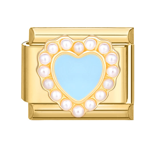 Pearl blue heart