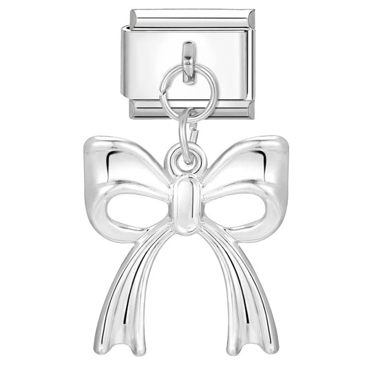 Silver bow tie