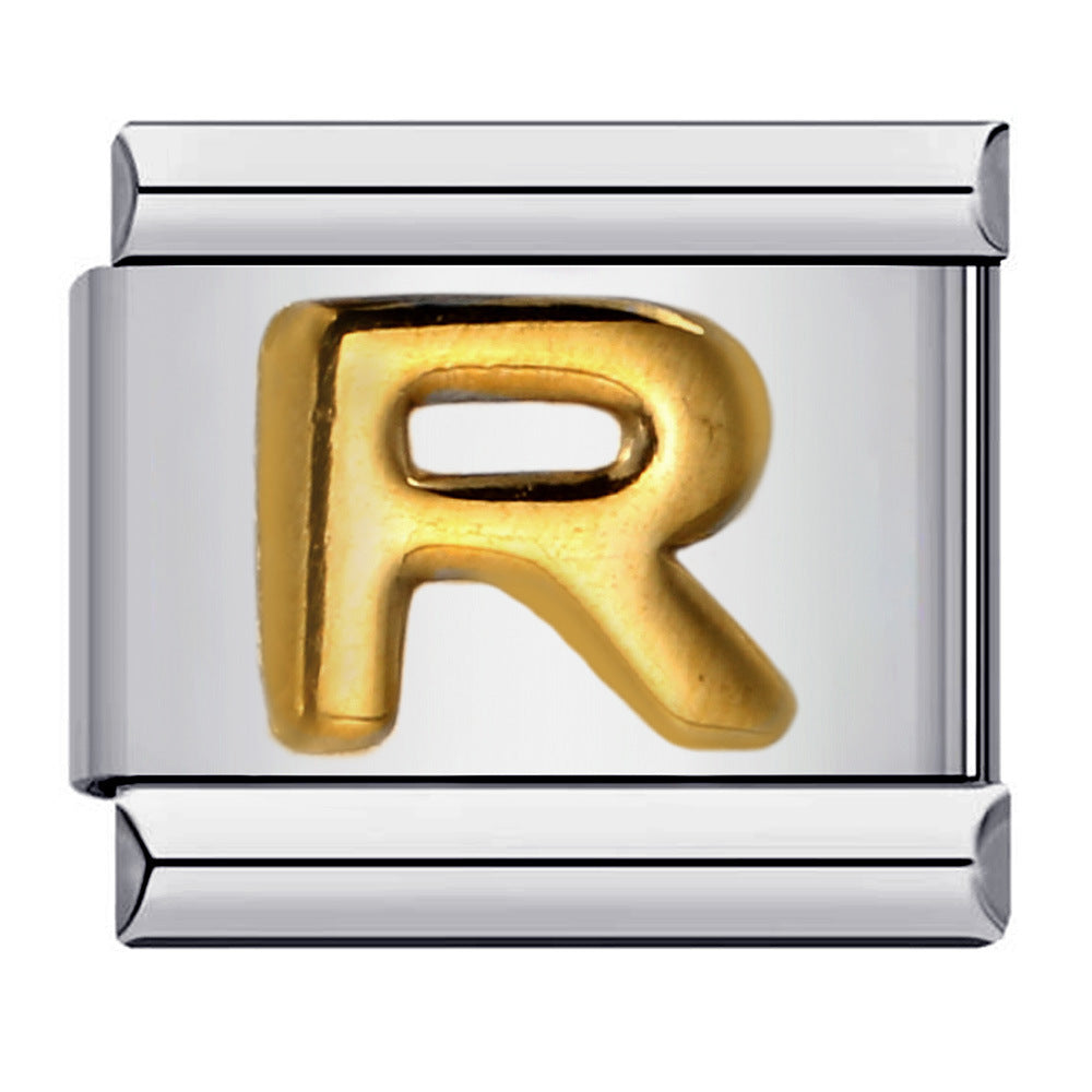 Letter A-Z in Gold, on Silver
