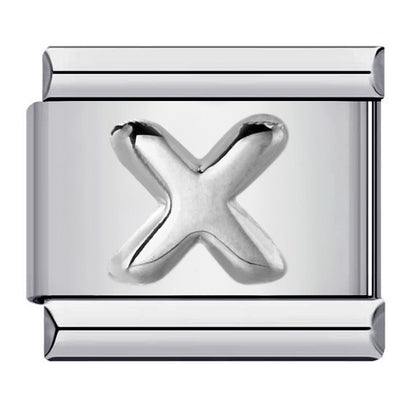 Letter A-Z in Silver, on Silver