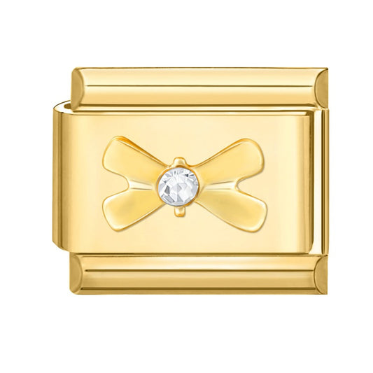 White diamond small bow tie