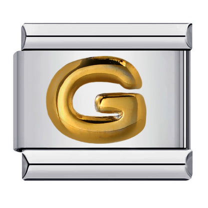Letter A-Z in Gold, on Silver
