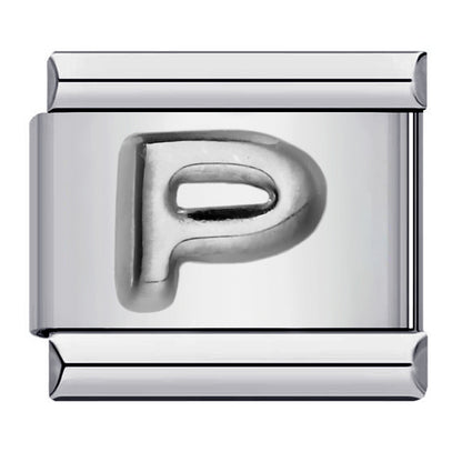 Letter A-Z in Silver, on Silver
