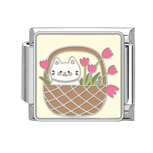 Flower Basket Cat