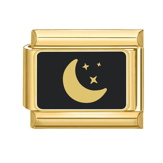 Golden stars and moons